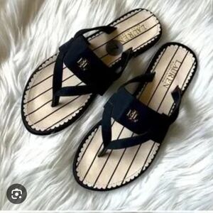 Lauren Ralph Lauren Black Women's Thong Sandals